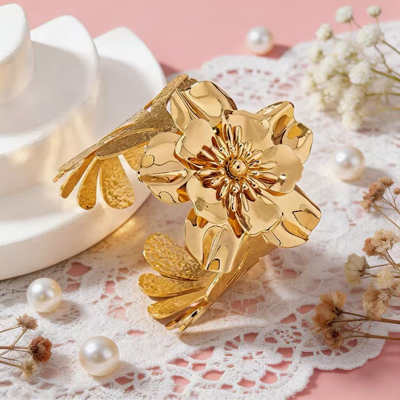 With golden floral whispers, shine with confidence