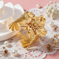 With golden floral whispers, shine with confidence