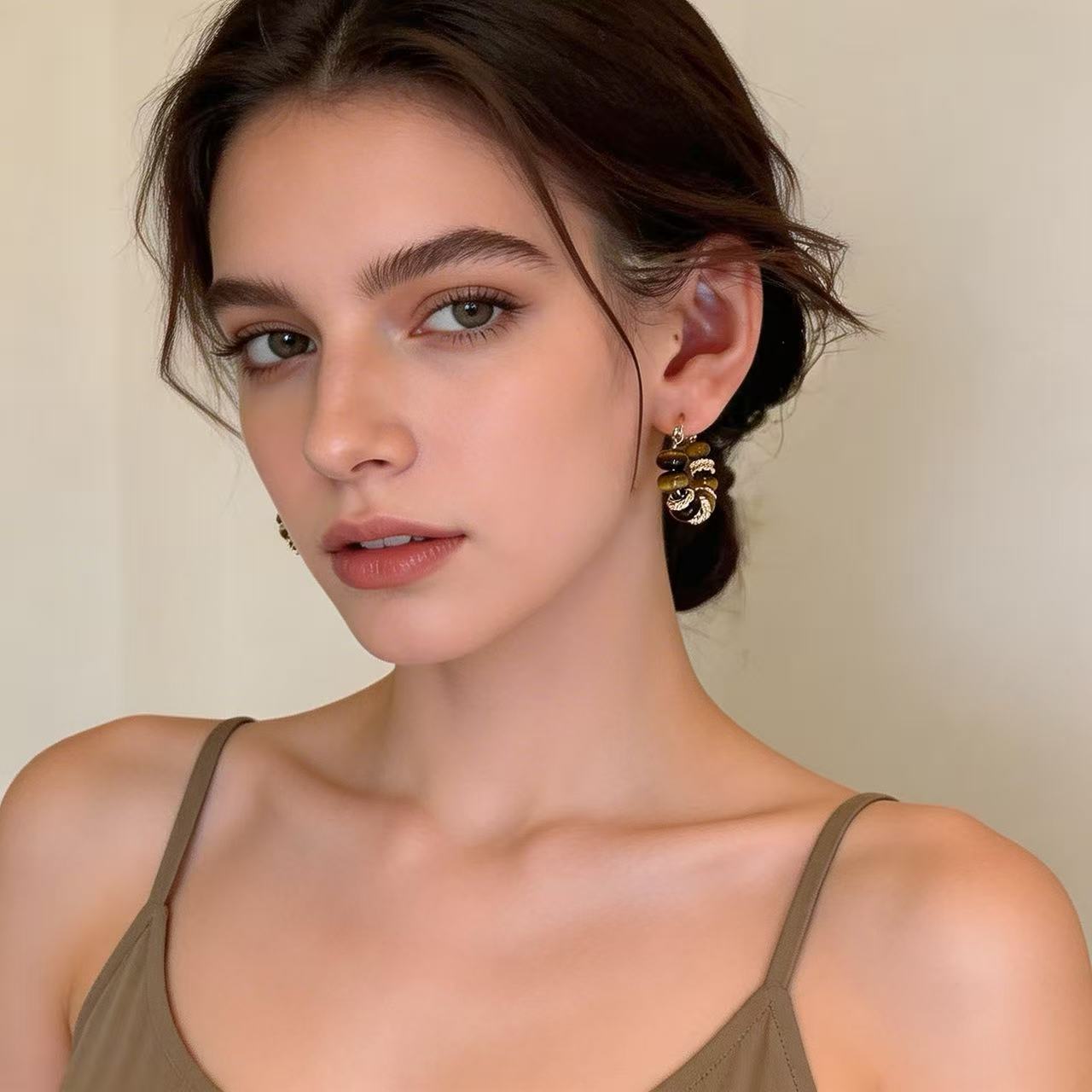 One Pair, Infinite Looks: Tiger’s Eye Hoops That Elevate Every Outfit